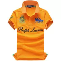 2013 polo ralph lauren t-shirt high neck hommes respirant cotton italy pl8009 orange blue